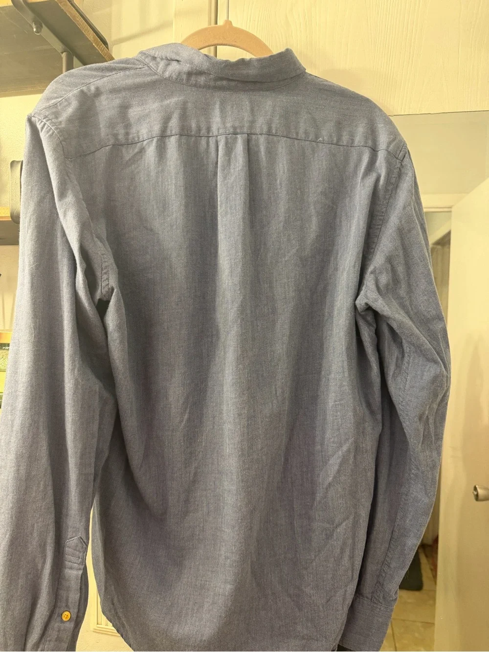 J. Crew Men's Cotton Chambray Button-Down Shirt in Light Blue